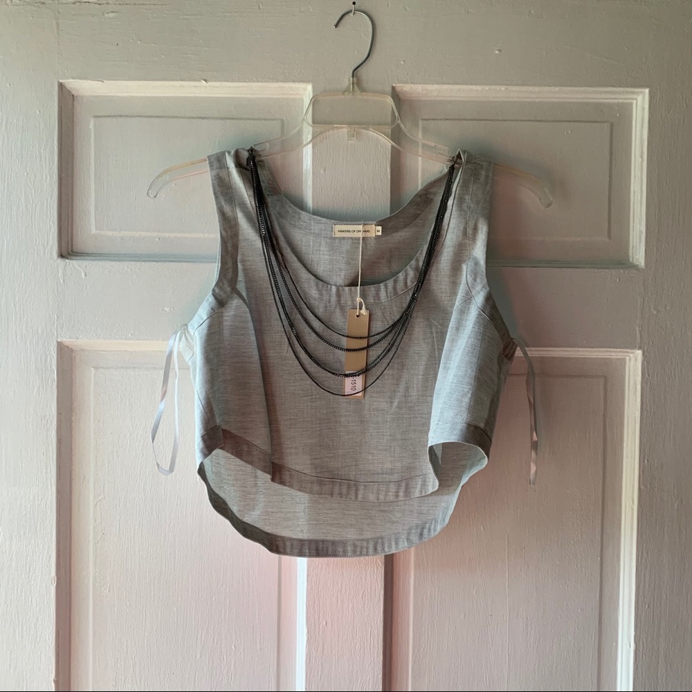 Makers Of Dreams Grey Vest/ Top